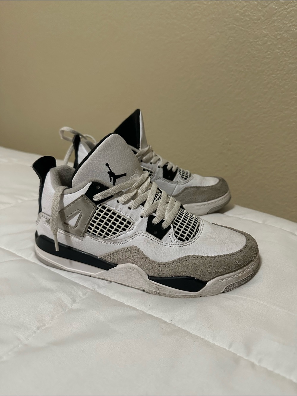 Jordan Kids' White, Gray & Black Retro Basketball Sneakers